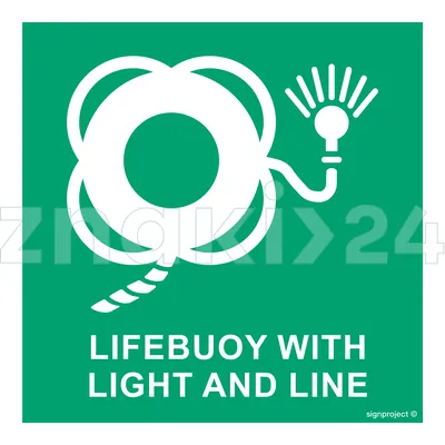 Lifebuoy with light and line - Znak morski - FB022