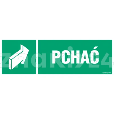 Pchać - Znak ewakuacyjny - AC048