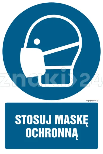 Stosuj maskę ochronną - Znak BHP - GL053