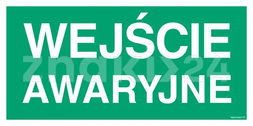 Wejście awaryjne - Znak ewakuacyjny - AC050