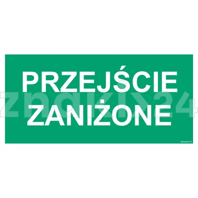 Przejście zaniżone - Znak ewakuacyjny - AC039