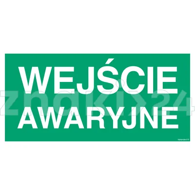 Wejście awaryjne - Znak ewakuacyjny - AC050