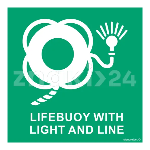 Lifebuoy with light and line - Znak morski - FB022