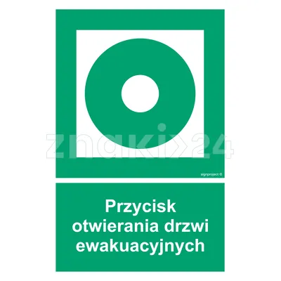 Przycisk otwierania drzwi ewakuacyjnych - Znak ewakuacyjny - AC073