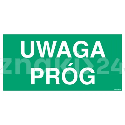 Uwaga próg - Znak ewakuacyjny - AC021