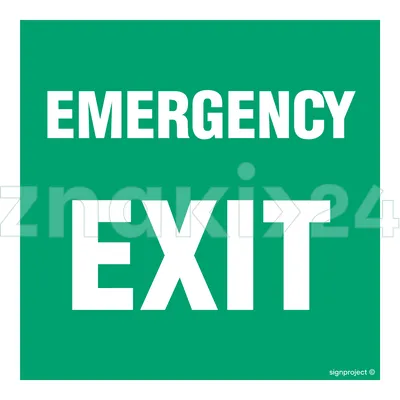 Emergency EXIT - Znak ewakuacyjny - AC063