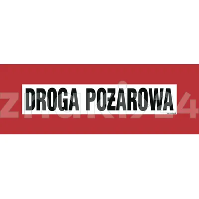 Brama pożarowa (2D do słupka) - Znak przeciwpożarowy - BC606