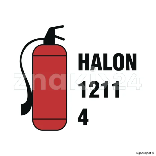 4kg Halon 1211 fire extinguisher - Znak morski - FA081