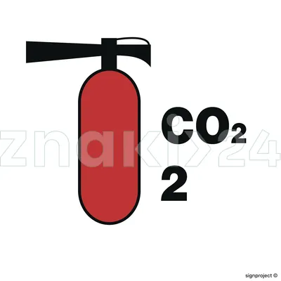 2kg CO2 fire extinguisher - Znak morski - FA082