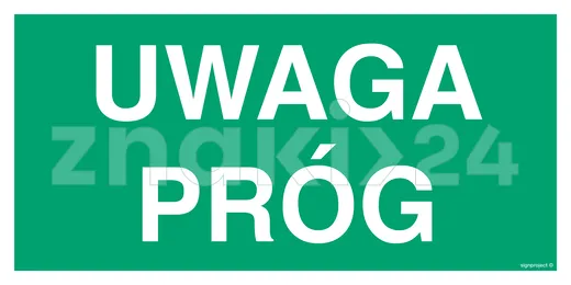 Uwaga próg - Znak ewakuacyjny - AC021