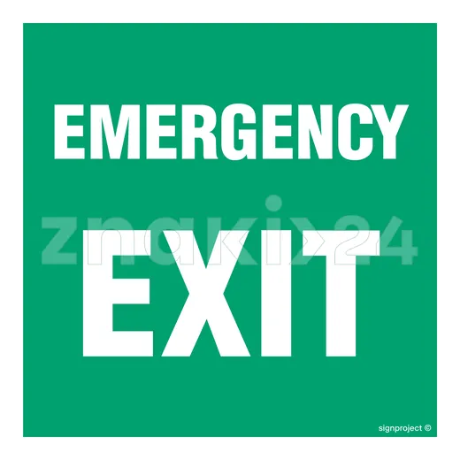 Emergency EXIT - Znak ewakuacyjny - AC063