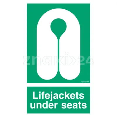 Lifejackets under seats - Znak morski - FB086