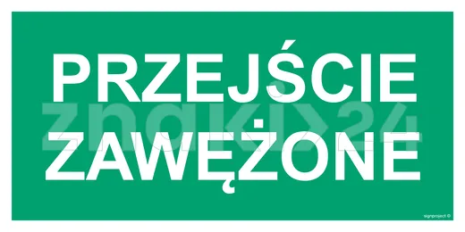 Przejście zawężone - Znak ewakuacyjny - AC038