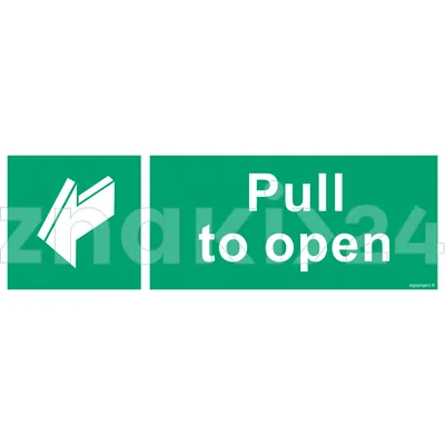 Pull to open - Znak ewakuacyjny - AC061