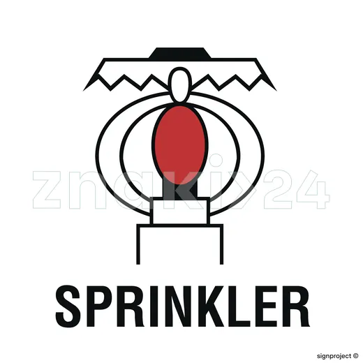 Space protected by sprinkler - Znak morski - FA045