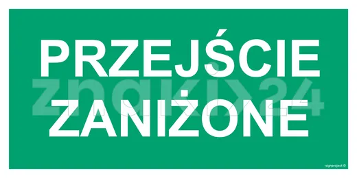 Przejście zaniżone - Znak ewakuacyjny - AC039