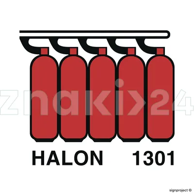 Halon 1301 battery - Znak morski - FA010