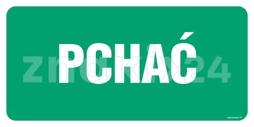 Pchać - Znak ewakuacyjny - AC071