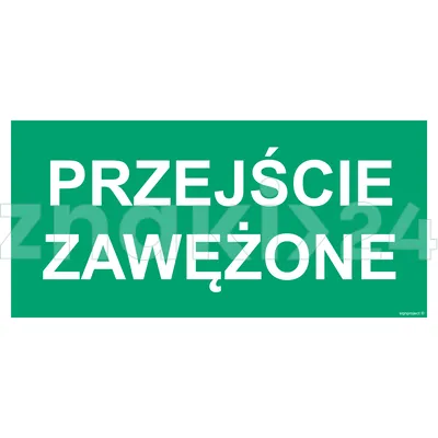 Przejście zawężone - Znak ewakuacyjny - AC038