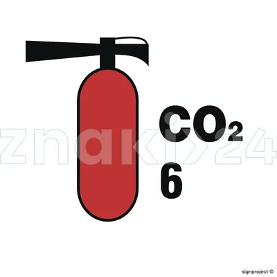 6kg CO 2 fire extinguisher - Znak morski - FA087