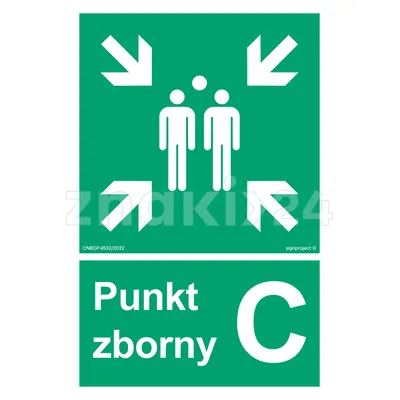 Punkt zborny C - Znak ewakuacyjny - AC045