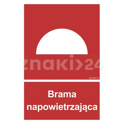 Brama napowietrzająca - Znak przeciwpożarowy - BC061