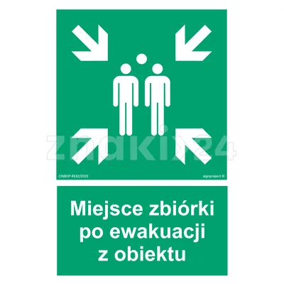 Miejsce po ewakuacji z obiektu - Znak ewakuacyjny - AC085