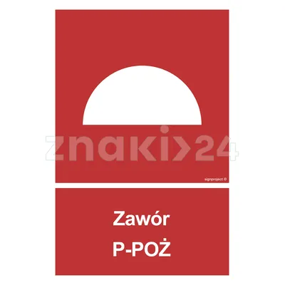 Zawór P-POŻ - Znak przeciwpożarowy - BC051