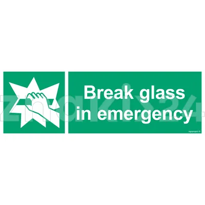 Break glass in emergency - Znak morski - FB108