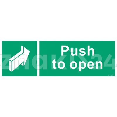 Push to open - Znak ewakuacyjny - AC060