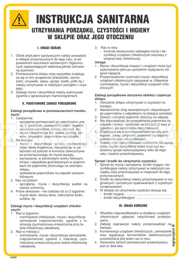 Instrukcja sanitarna utrzymania porządku - IAG55 - Instrukcja BHP do wydruku