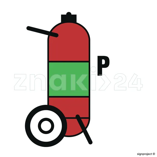 Foam wheeled fire extinguisher - Znak morski - FE102