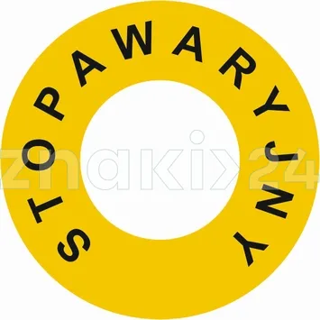 Stop awaryjny (wew. 30mm) - Znak ostrzegawczy. Znak informacyjny - RI002