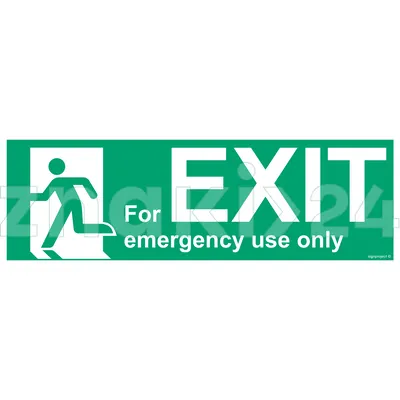 Exit for emergency use only, left side - Znak morski - FB162