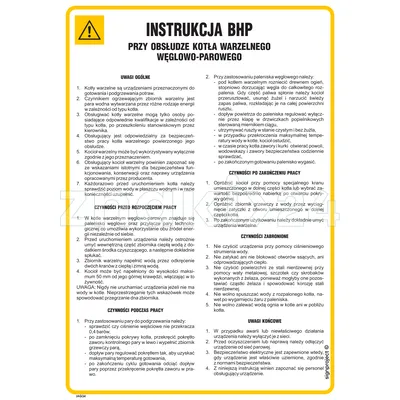 Instrukcja BHP przy obsłudze kotła warzelnego weglowo-parowego - IAG34 - Instrukcja BHP do wydruku