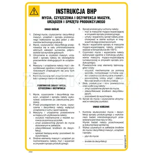 Instrukcja BHP mycia czyszczenia i dezynfekcji maszyn - IAG64 - Instrukcja BHP do wydruku