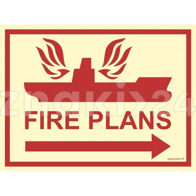 Fire plans right - Znak morski - FE161