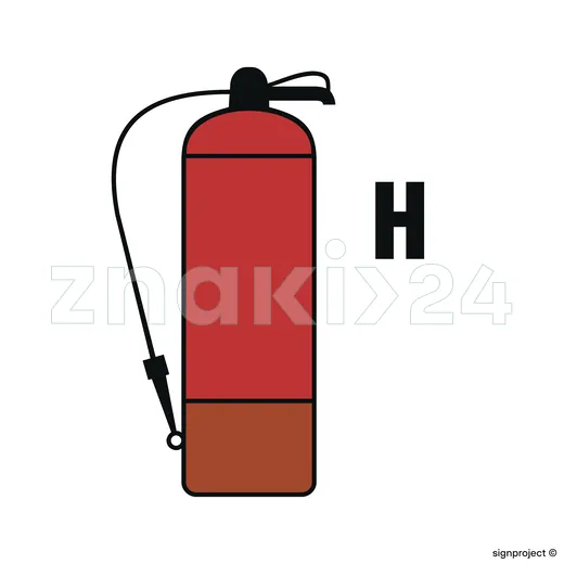 CO 2 fire extinguisher - Znak morski - FE095