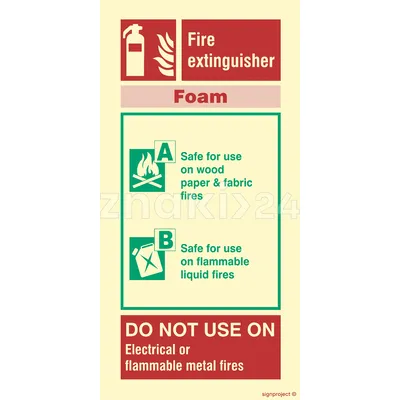 Fire extinguisher Foam - Znak morski - FE154