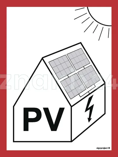 Instalacja PV - Znak informacyjny - NC141