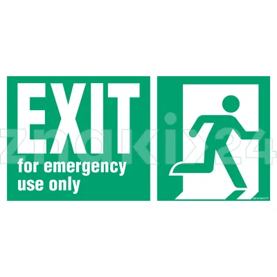 EXIT for emergency use only right - Znak morski - FB188