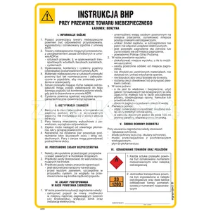 Instrukcja BHP przy przewozie towaru niebezpiecznego (ładunek-benzyna) - IAE20 - Instrukcja BHP do wydruku