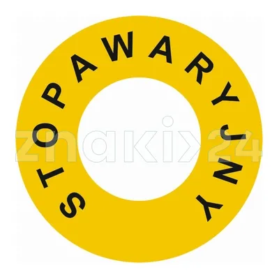 Stop awaryjny (wew. 30mm) - Znak ostrzegawczy. Znak informacyjny - RI002