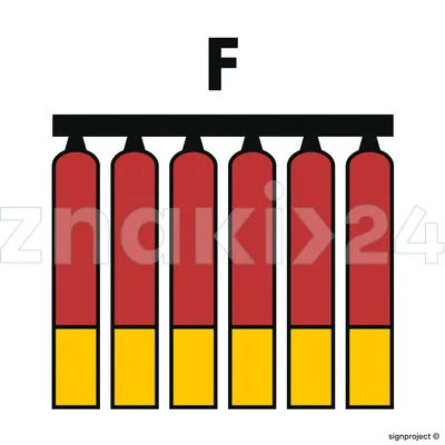 Fixed Halon equivalent fire extinguishing battery - Znak morski - FE078