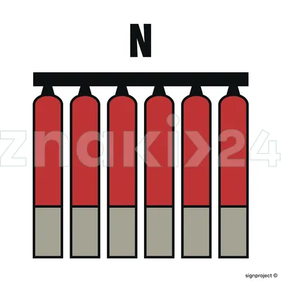 Fixed CO 2 fire extinguishing battery - Znak morski - FE076