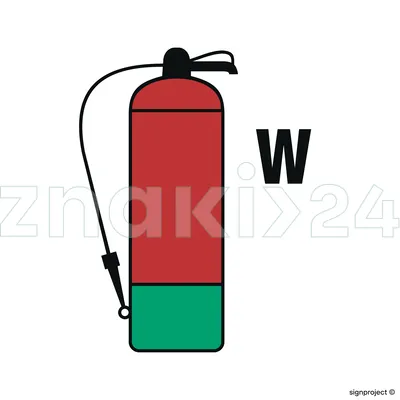 Powder fire extinguisher - Znak morski - FE098