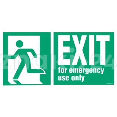 EXIT for emergency use only left - Znak morski - FB187