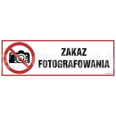 Zakaz fotografowania - Znak informacyjny - NC134