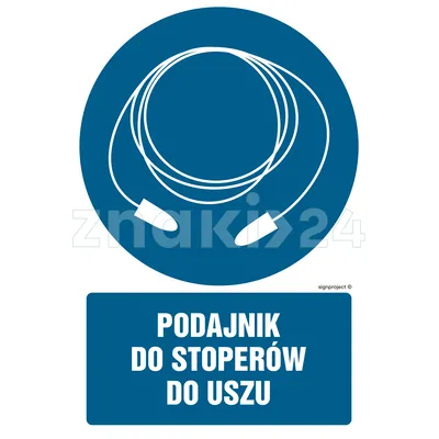 Podajnik do stoperów do uszu - Znak BHP - GL056