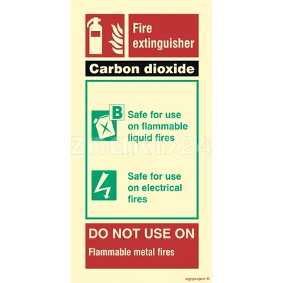 Fire extinguisher Carbon dioxide - Znak morski - FE156